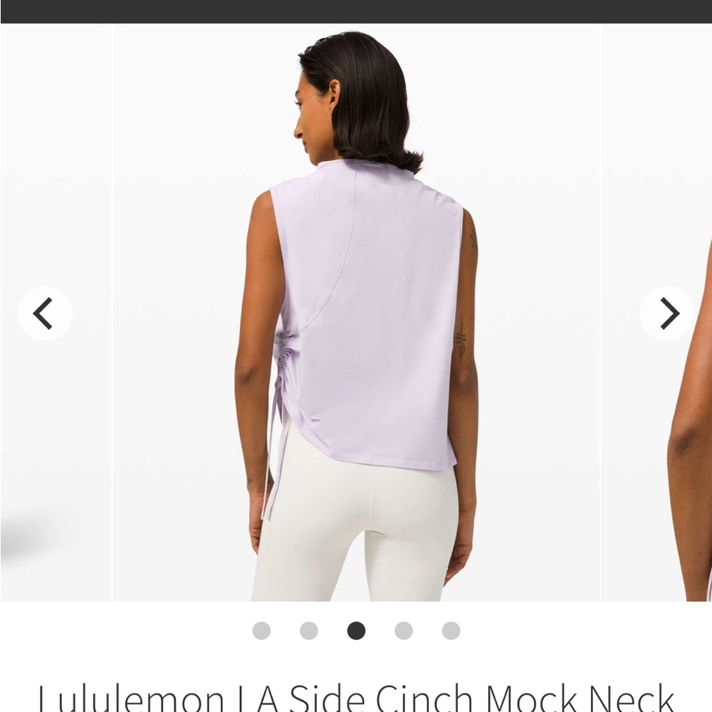 Lululemon LA Side Cinch Mock Neck Tank
Lavender Dew - Picture 2 of 4